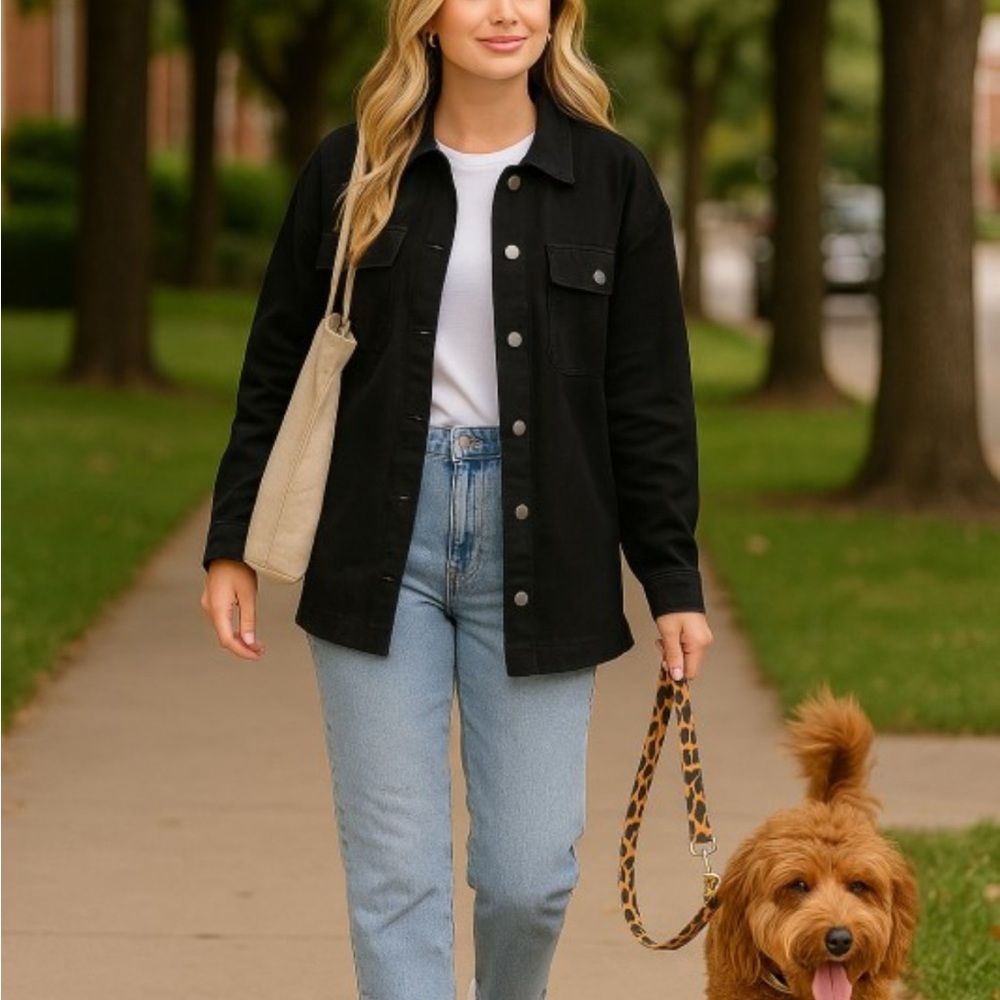 Timing Black Women's Cotton Denim Jacket